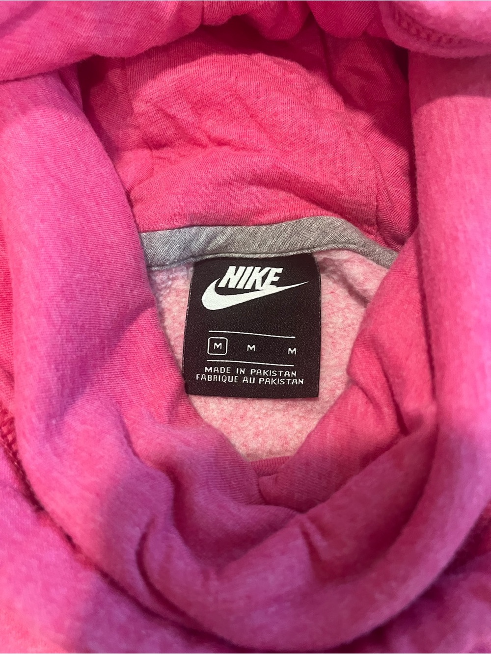 Nike Kids Pink Hooded Sweatshirt with White Swoosh - Picture 2 of 3